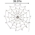 thumbnail image 3 of Luces solares para exteriores de Halloween con telaraña de 1 m de diámetro y 60 LED con araña negra, luces moradas impermeables, control remoto, decoración de Halloween para casa y jardín., 3 of 8