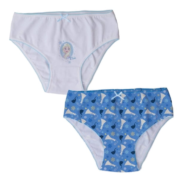 Pantaleta Frozen para Niña, 2 Piezas Turquesa Talla 10