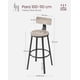 thumbnail image 5 of VASAGLE Taburete Alto, Juego de 2, Taburetes Altos de Cocina, con Respaldo, Asiento de 73 cm de Altura, Fácil Montaje, Estructura de Acero, Estilo Industrial, Greige y Negro, 5 of 6
