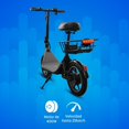 thumbnail image 3 of Scooter Eléctrico Vorago SC-400 velocidad máxima de 25 km/h negro con asiento, 3 of 4