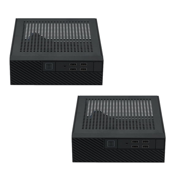 2X Caja de Computadora M10  ITX, Chasis Host HTPC, Caja ITX USB2.0, Chasis de Control Industrial para Negocios de Oficina