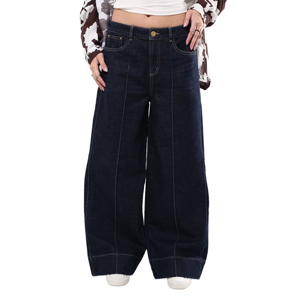 Pantalón Recto Mujer Savi Jeans Azul Cadera Media SB4746