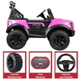thumbnail image 4 of Montable Electrico Raptor para Niños Control Remoto Luz Led 12v - Rosa, 4 of 7