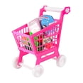 thumbnail image 2 of Juego de carrito de compras para niños, modelo de mini carrito de compras de supermercado, juego de roles, Rosa, 2 of 9