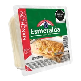 Queso manchego Esmeralda rebanadas cuadradas 400 g