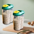 thumbnail image 4 of Dry Food Storage Container | Airtight PET Plastic | Moisture-Proof Stackable Design | 1000ml 1500ml Sizes | Transparent Jar for Grains Rice Beans Pasta Cereal Oats Flour Snacks | 1 Pack | Freezer Safe, 4 of 5