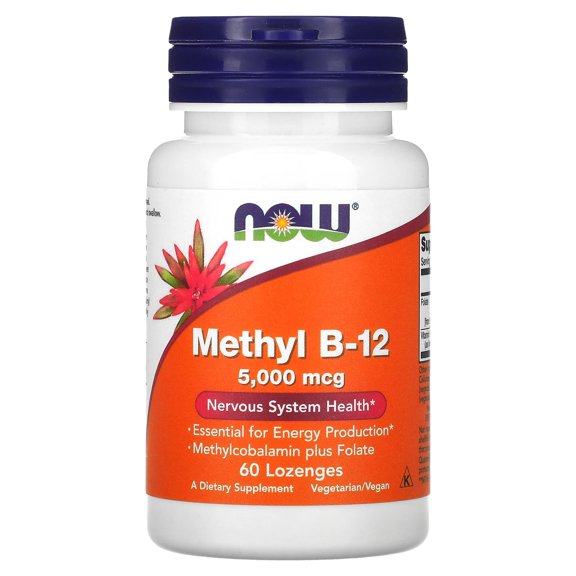 NOW FOODS METIL B-12 5000MCG 60LOZ SISTEMA NERVIOSO