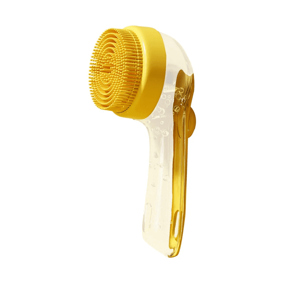 Cepillo de baño para perros ergonomico con dispensador de jabon