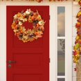 thumbnail image 3 of Decoración de corona de calabaza de otoño de 40 cm para puerta interior exterior de hotel Halloween, 3 of 9