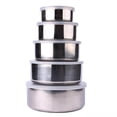thumbnail image 2 of Teissuly 5 Pcs Stainless Steel Mixing Bowl, Mixing Bowls with Lids, Large Mixing Bowl Set for Cooking Food, Baking, Breadcrumbs, Salad, 2 of 6