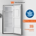 thumbnail image 2 of White Westinghouse  Refrigerador Frigobar 6.1 pies 170L  Modelo WWCR07170LHSWD  Congelador interno  Defrost  Despachador de agua  Control mecánico  Parrillas vidrio templado, 2 of 7