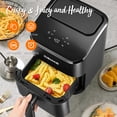 thumbnail image 4 of Freidora digital Air Fryer DEIME de 3 litros que ahorra espacio con rejilla para tostadas, 4 of 7