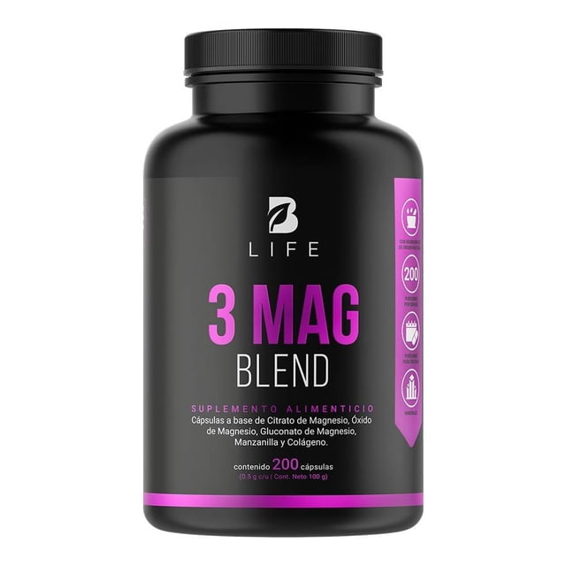 Suplemento Alimenticio Blife 3 Mag Blend 200 Cápsulas