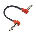 thumbnail image 2 of Cable de conexión para guitarra eléctrica/bajo, ángulo recto de 1/4 de pulgada, efectos de bajo silenciosos 20cm rojo A, 2 of 7