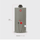 thumbnail image 5 of Calentador de Agua de Depósito Rheem 49 Litros a Gas LP 1.5 Servicios Gris, 5 of 12