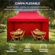 thumbnail image 2 of Carpa Toldo Plegable Cubierta Alta Paredes 3x4 Lona Exterior, 2 of 7