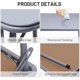 thumbnail image 4 of HOMYLIN Mesa Plegable de Patio, Mesa de Campismo Cuadrada Impermeable y portátil 86X86Cm Mesa de Picnic Cuadrada Plegable Portátil para Camping, Partido,Exterior, Gris, 4 of 5