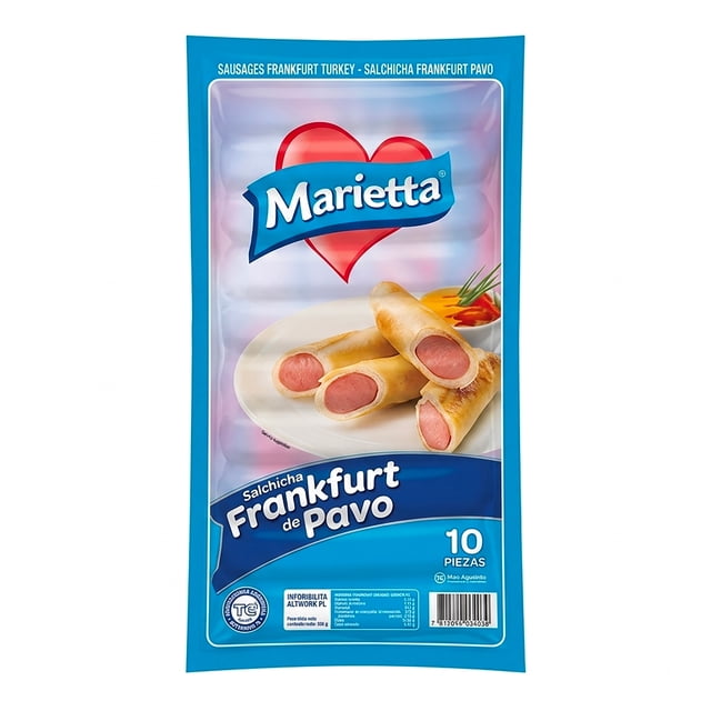 Salchicha de pavo Marietta frankfurt por kg