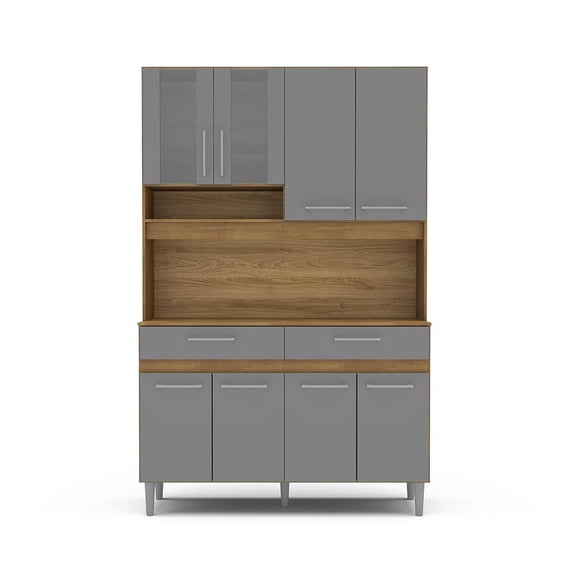 Cocina Integral Completa de 1.20 cm Gris con Café Mobi