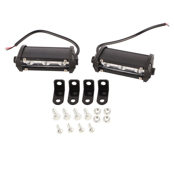 Luces LED de trabajo para coche, foco auxiliar de conducción brillante de aleación de aluminio de 9W de una sola fila