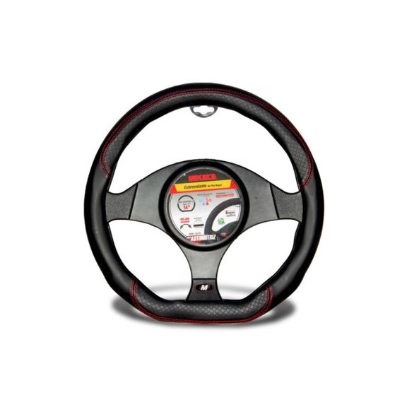 CUBREVOLANTE DE PIEL NEGRO FORMA "D"
