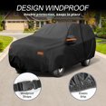 thumbnail image 4 of Funda de coche Unique Bargains 210D-PU Oxford, impermeable y a prueba de viento, con cremallera en la puerta del conductor, negra para Lincoln Navigator, 4 of 7