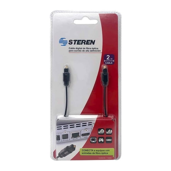 Cable Steren digital de fibra óptica 2 m modelo 299-402