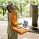 thumbnail image 1 of Comedero de madera con mazorcas y bandeja para ardillas, decorativo para exteriores., 1 of 2