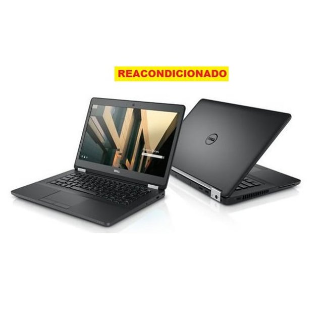 laptop dell latitude e5470 14' reacondicionado intel core i5 6ta gen 16gb ram 500gb hdd windows 10 pro Vista frontal y trasera de dos unidades Dell Latitude E5470 en negro mate: una abierta mostrando pantalla de 14" y teclado de tamaño completo, otra inclinada que exhibe la tapa con logo Dell. Preparado y listo para trabajar con Windows 10; también suele ser adecuado para estaciones de trabajo móviles y tareas de oficina.
