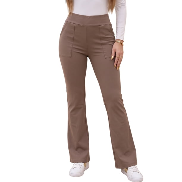 Pantalón de Mujer Tiro Alto, Corte Recto, Elegante y Cómodo para Uso Diario