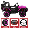 thumbnail image 4 of Camioneta eléctrica Montable para niños JOYKOO Control remoto Luz 12v rosa, 4 of 7
