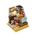 thumbnail image 3 of Casa de muñecas en miniatura hecha a mano, rompecabezas 3D con luces LED, decoración de escritorio Estilo B, 3 of 9
