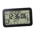 thumbnail image 1 of Reloj de pared digital, relojes de pared, pantalla de temperatura y humedad, silencioso, grande negro, 1 of 9