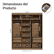 thumbnail image 2 of Ropero Closet Madesa Venus 6 Puertas 4 Cajones 180cm MN, 2 of 7