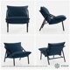 thumbnail image 1 of Silla de Metal Zinus Ada con Cojines de Memory Foam Color Azul Marino, 1 of 6