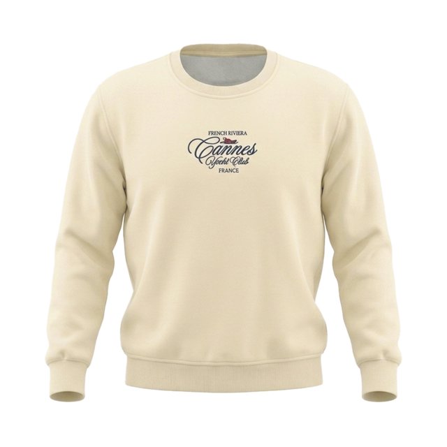 Sudadera Quarry para Dama, Cuello Redondo Hueso Talla EG
