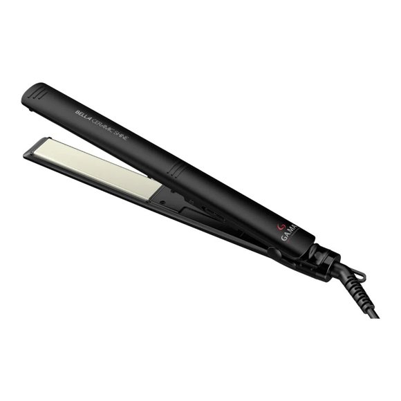 Plancha para Cabello Gama Elegance Bella Ceramic Shine color Negro