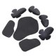 thumbnail image 5 of 7 Piezas De Cuerpo Extraíble Conjunto De Equipo De Protección Almohadillas De Espuma Para Motocicletas Ciclismo Ciclismo Chaquetas De Motorista, Negro, 5 of 8