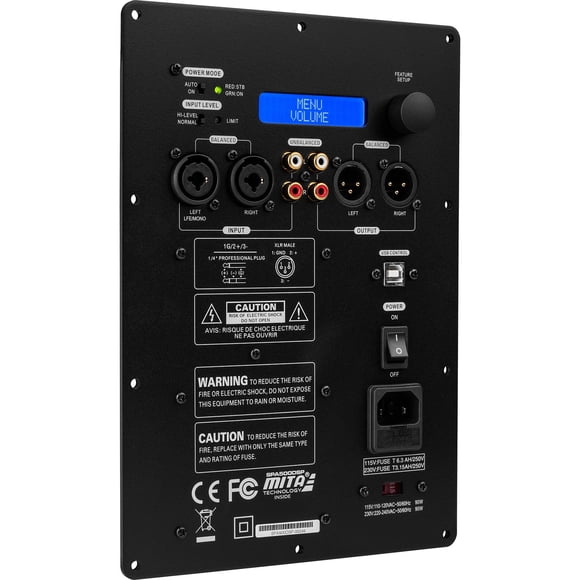 Amplificador de Subwoofer Dayton Audio SPA500DSP 500W con DSP
