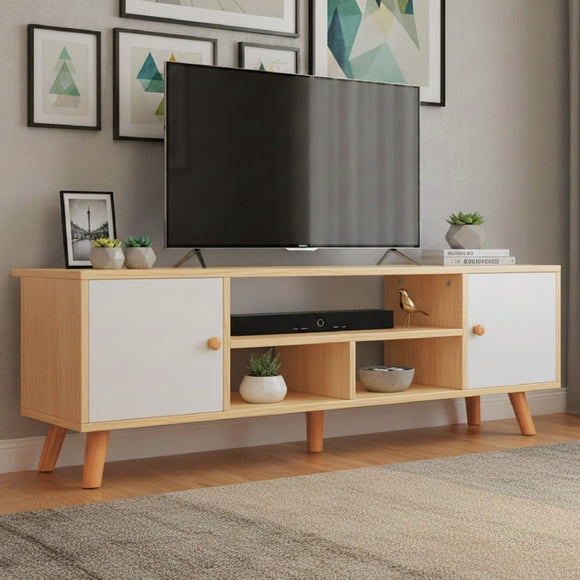 Mueble Con Repisa Para Tv Centro De Entretenimiento Vintage