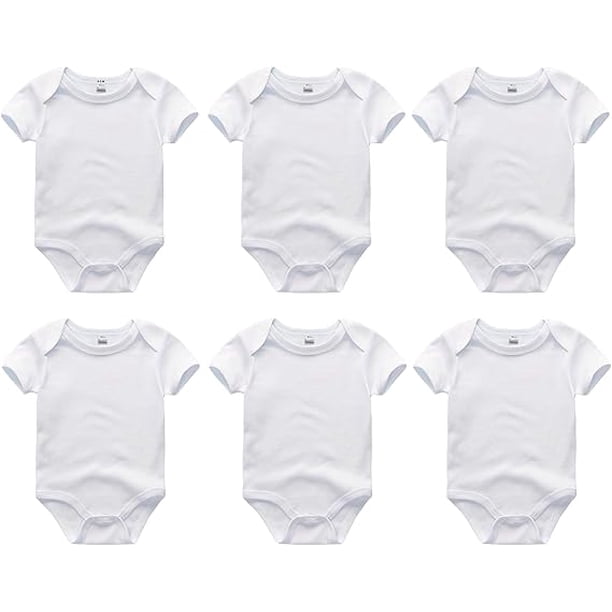 Paquete de 6 Body Bluelander para Bebé, Mamelucos, Camisa para Bebé de 6 a 9 meses