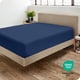 thumbnail image 4 of Sábana Ajustable de Lujo Bare Home Colección 1800 Tamaño Twin-XL Azul Oscuro, 4 of 7
