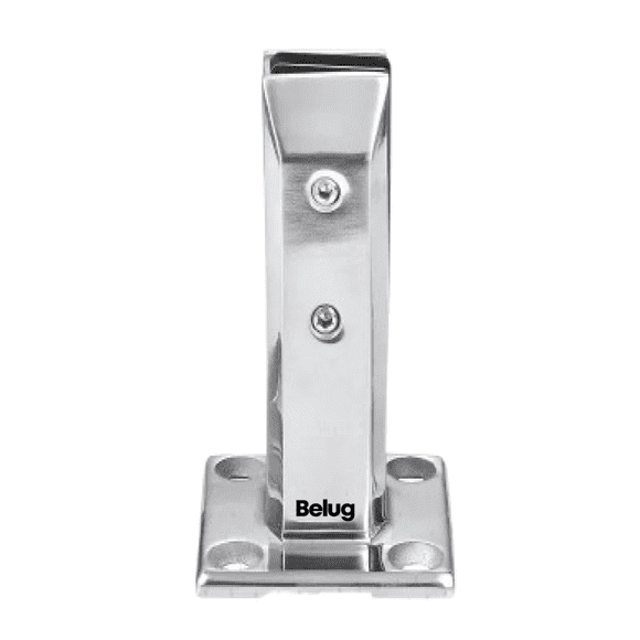 Mini Poste Acero Inox Con Acabado Brillante Barandal Belug, Plateado