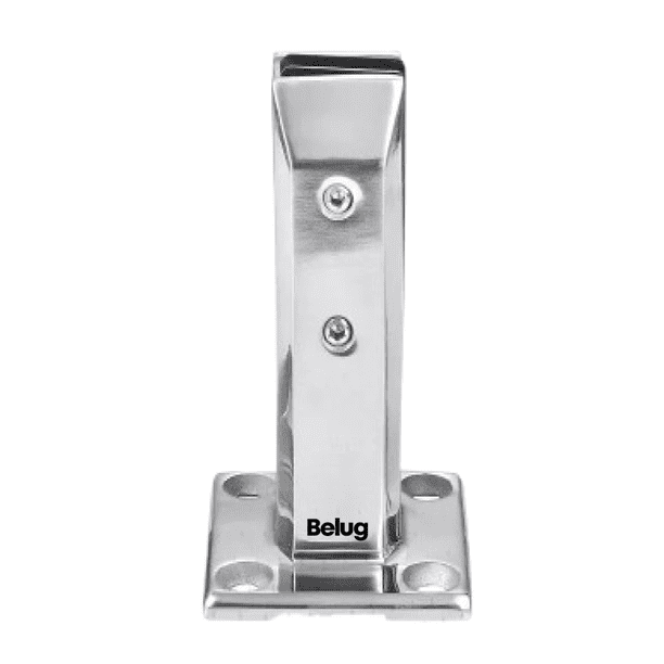 Mini Poste Acero Inox Con Acabado Brillante Barandal Belug, Plateado