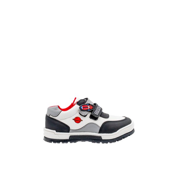 Tenis Niño Mini Vic Espacio Cohete Velcro Suela Sport negro 18.5