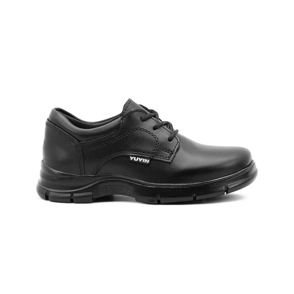 Zapato Escolar Derby Yuyin Para Niño Casuales Piel Ligeros negro 18