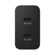 thumbnail image 2 of Cargador Dúo Samsung USB-C de 50W + Cable USB-C (1.8m) Negro, 2 of 4