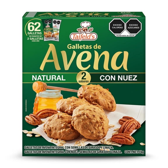 Galletas De Avena Natural / Con Nuez 1 Kg Taifelds Taifeld's Original