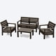 thumbnail image 3 of Juego de Muebles para Jardín, Set 4 Piezas, Sofá Doble, 2 Sillones y Mesa de Centro, Plástico Resistente RIMAX, 3 of 9