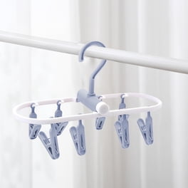 Percha plegable portátil con 8 pinzas | Tendedero plegable para calcetines y ropa interior | Para viajes y uso doméstico | Plástico multicolor